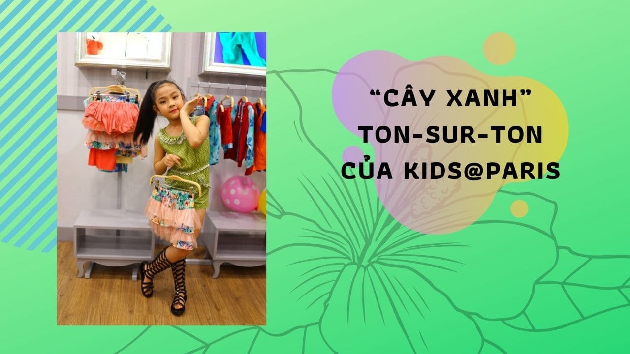  Dancer Yến Nhi – Á quân Bước nhảy hoàn vũ nhí 2014 diện “cây xanh” ton-sur-ton của Kids@Paris cá tính và sành điệu khi xuất hiện tại buổi lễ.