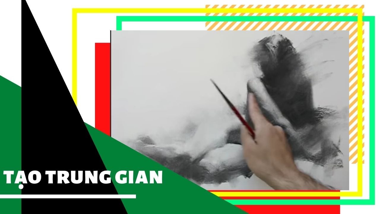 Hướng dẫn vẽ nữ toàn thân bằng than : Tạo trung gian