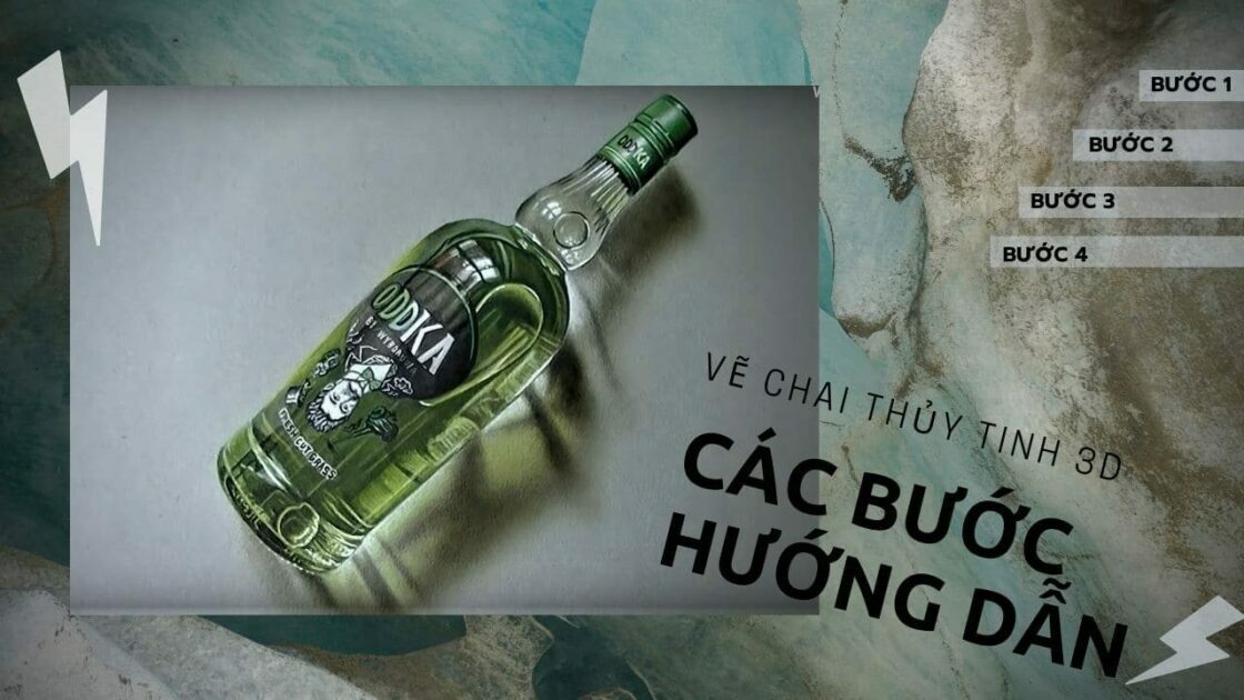 Hướng dẫn vẽ chai Thủy Tinh 3D