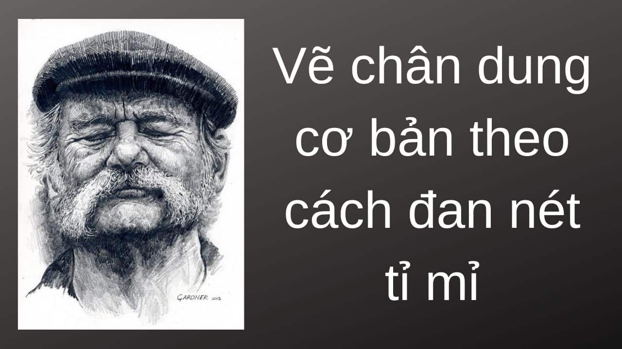 Vẽ chân dung cơ bản theo cách chỉ lấy mảng sáng tối lớn và chi tiết chính