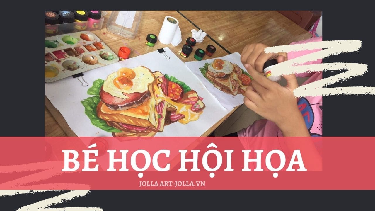 Bé học hội họa