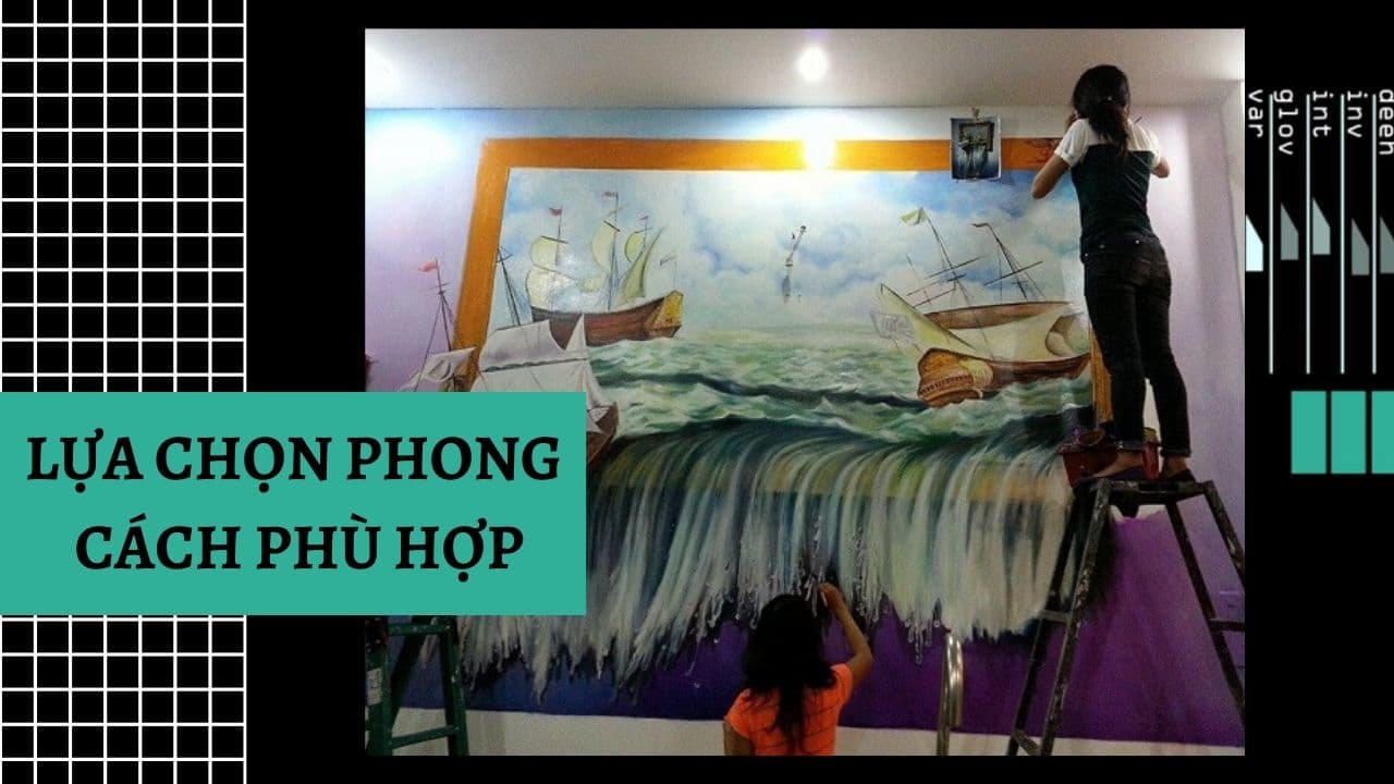 Phong cách thiết kế vẽ tranh tường 3d