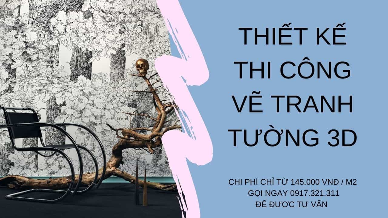 Thiết kế thi công  vẽ tranh tường tiểu canh, 3D (nguồn internet)