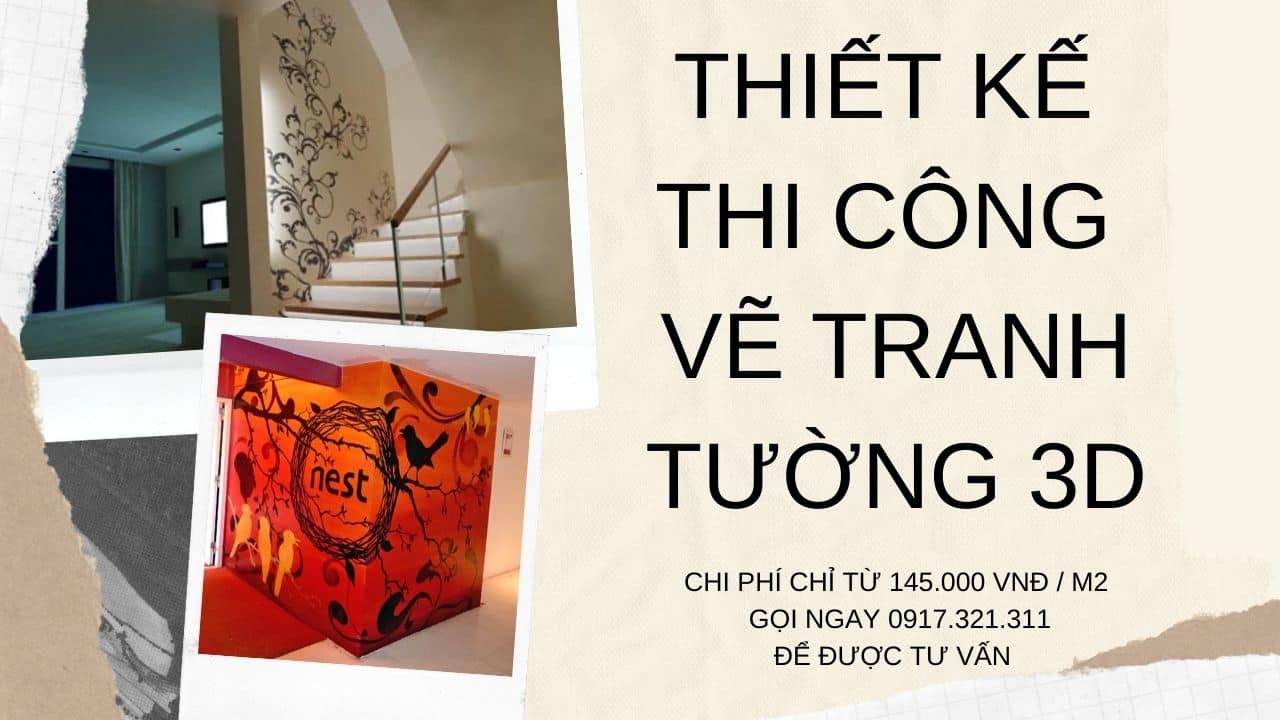 Thiết kế thi công  vẽ tranh tường 3D (nguồn internet)