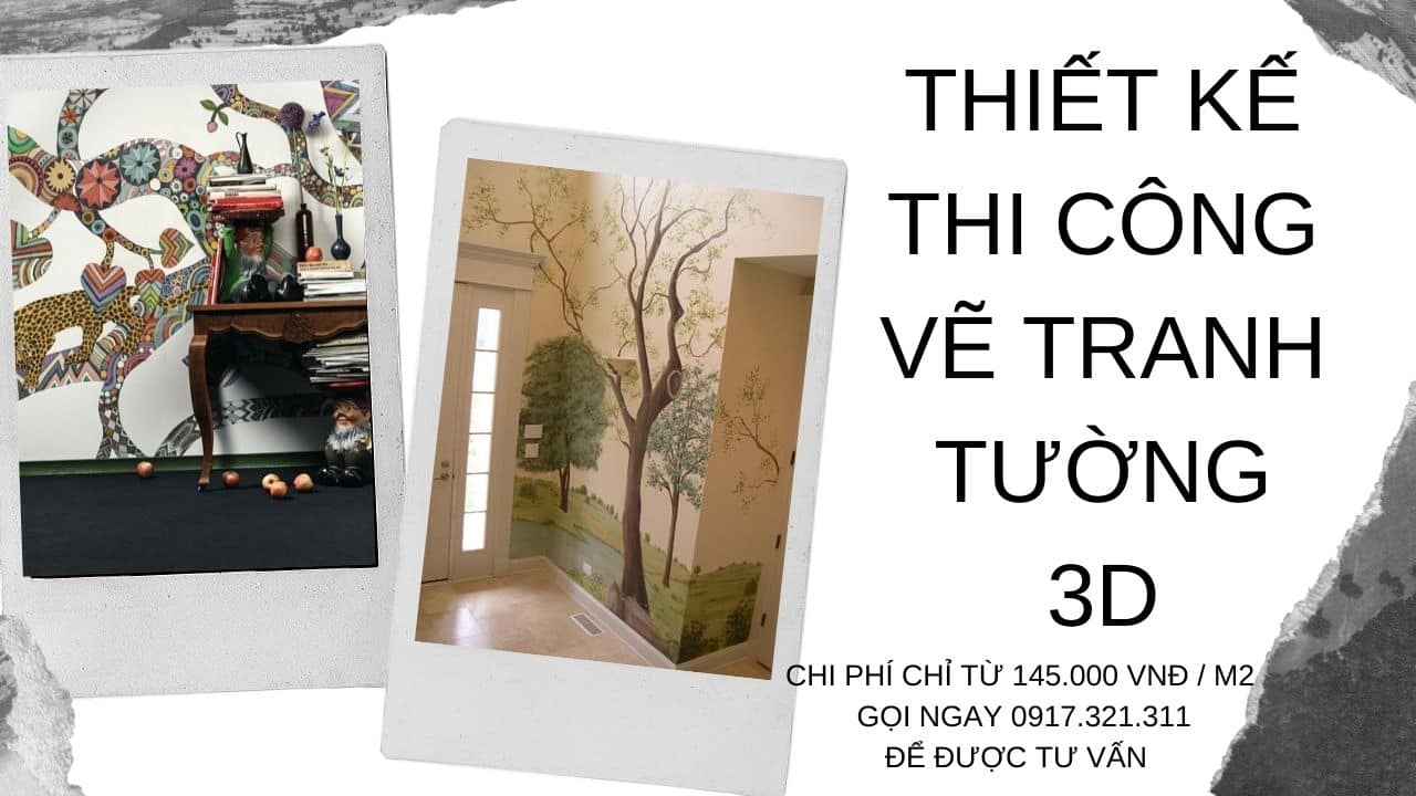 Thiết kế thi công  vẽ tranh tường 3D (nguồn internet)