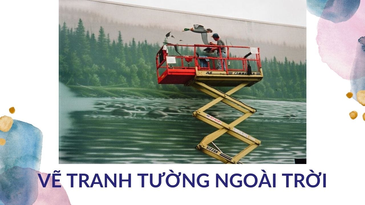 Vẽ tranh tường ngoài trời