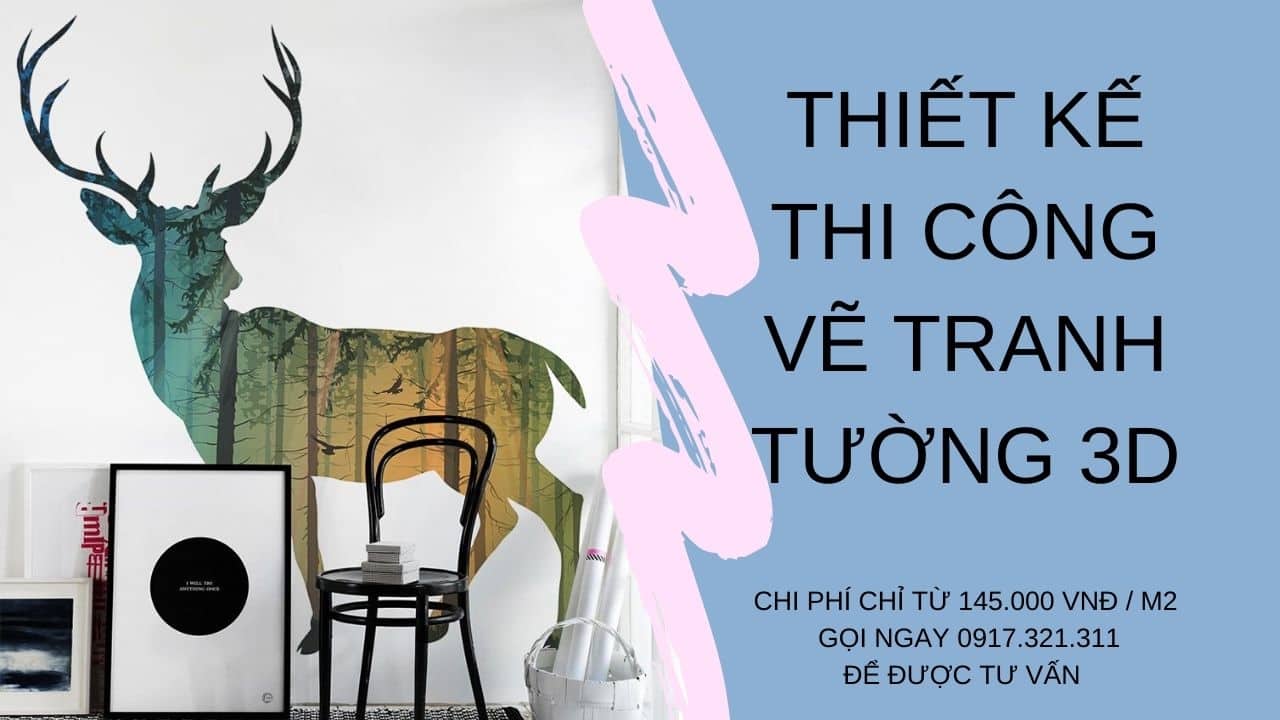 Thiết kế thi công  vẽ tranh tường 3D (nguồn internet)