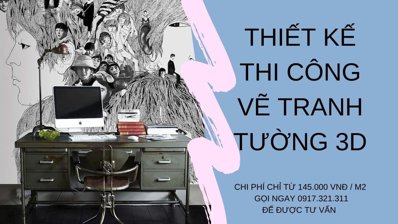 Thiết kế thi công  vẽ tranh tường 3D