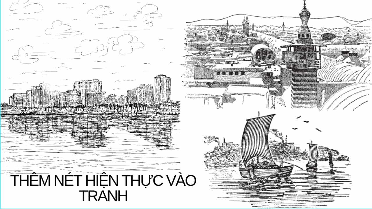 Thêm các yếu tố thực vào tranh