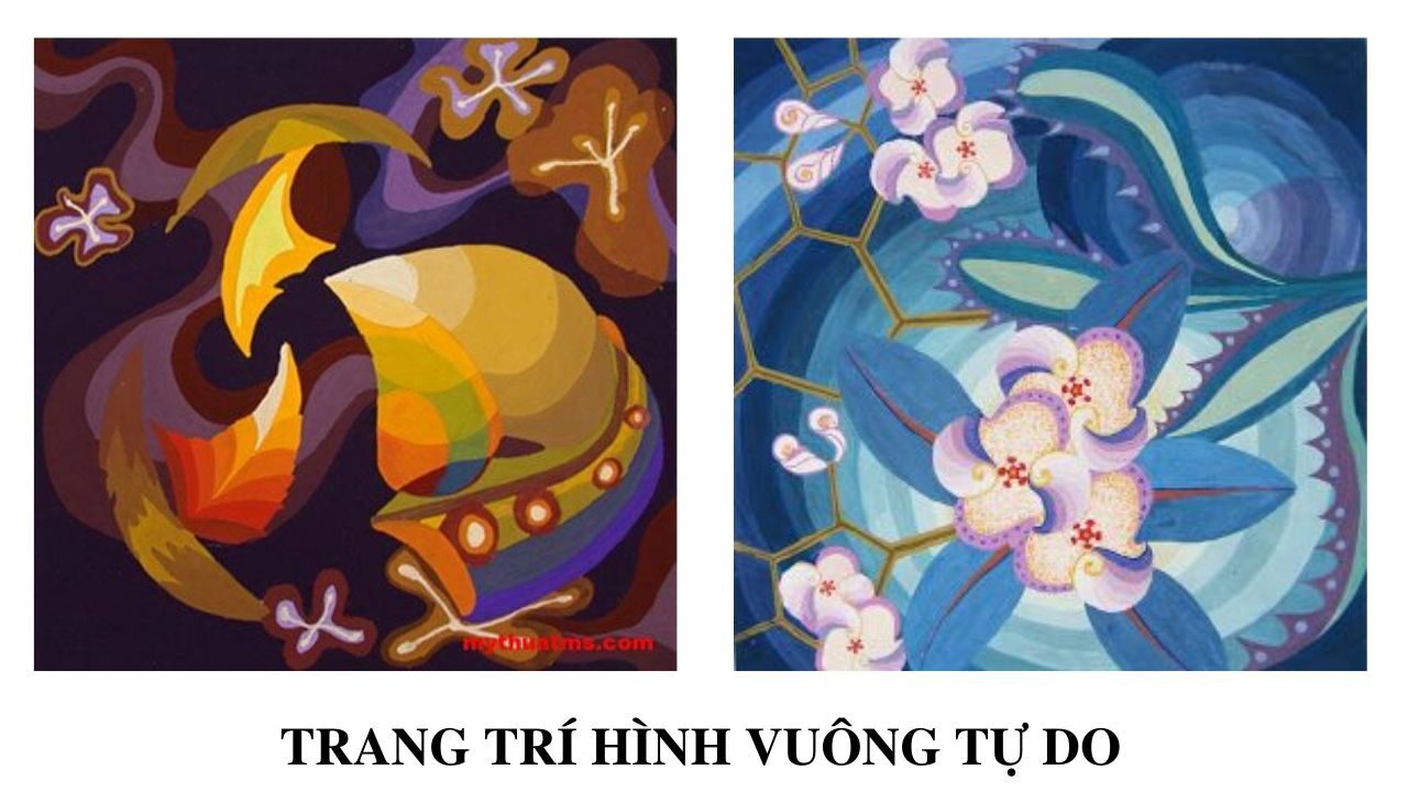 Trang trí hình vuông tự do