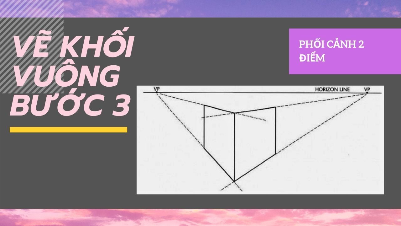 Cách vẽ khối vuông theo phối cảnh 14