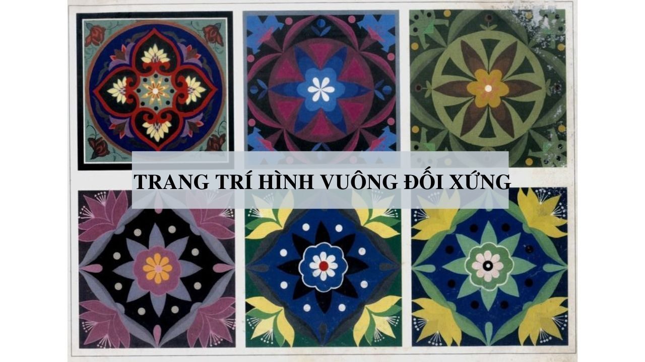 Trang trí hình vuông đối xứng