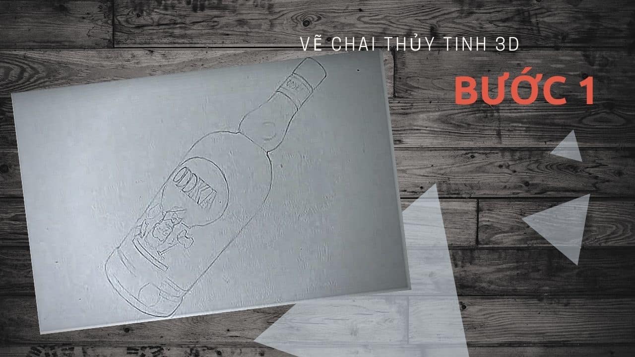 Bước 1 vẽ chai Thủy Tinh 3D