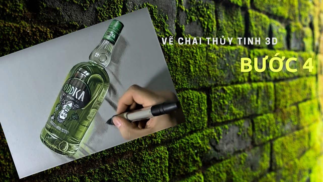 Hướng dẫn vẽ chai Thủy Tinh 3D 9